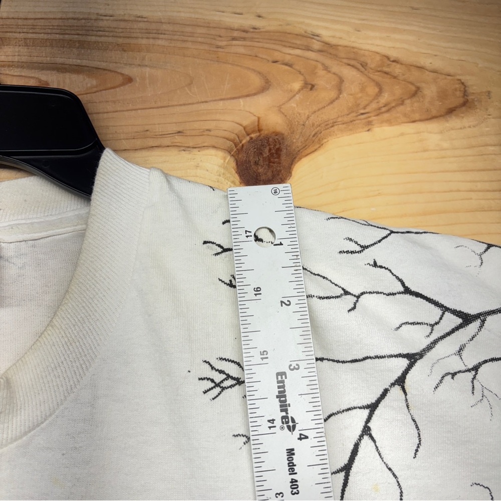 Vintage Wolf All Over Print Shirt Mens XL White Black ADA Single Stitch - Picture 9 of 14